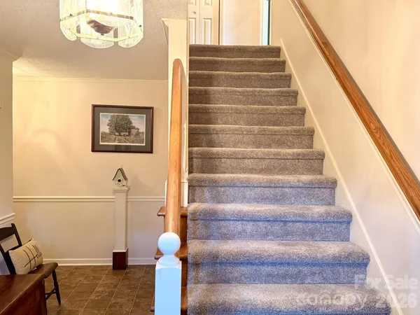 a view of an entryway with a door