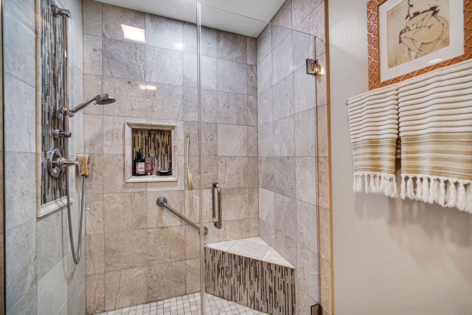 4000 Dundee Road, Unit 302 Northbrook, IL 60062 - Photo 8 of 12 a bathroom with a bathtub and a shower