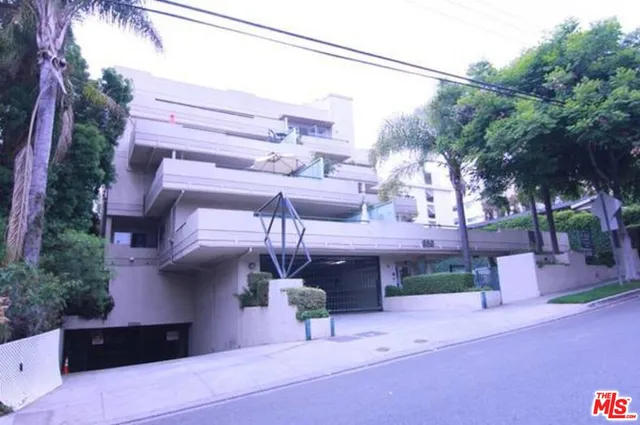 a view of a street with a patio