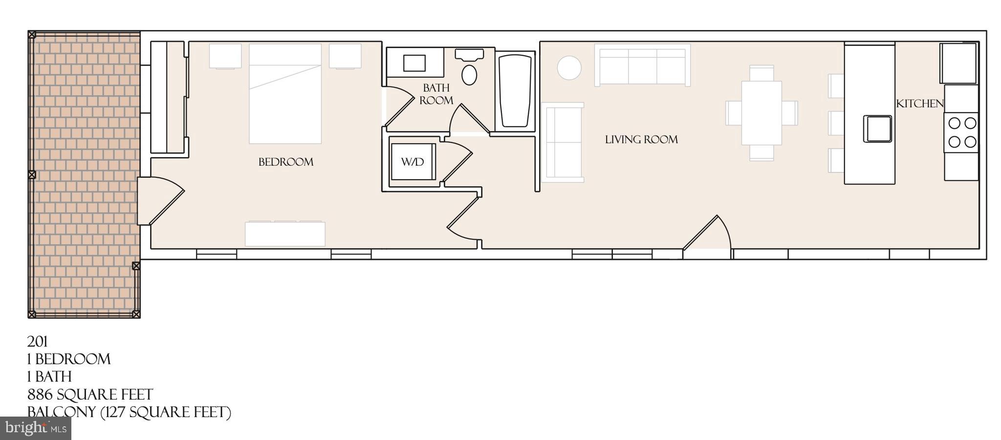 839-841 North Tatnall Street, Unit 201 Wilmington, DE 19801 - Photo 9 of 11 a picture of a room with a street view