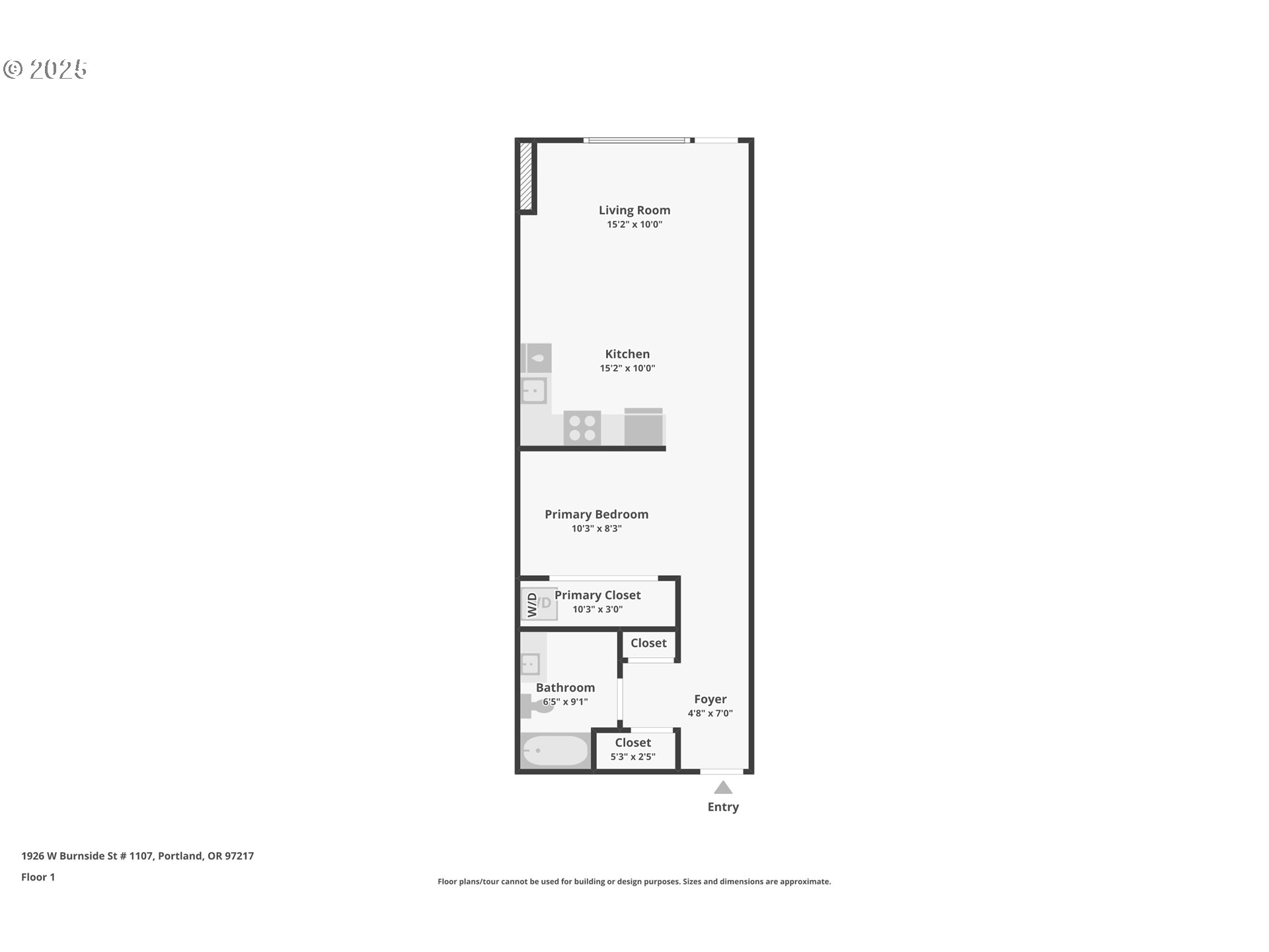 1926 West Burnside Street, Unit 906 Portland, OR 97209 - Photo 26 of 26 a picture of a floor plan