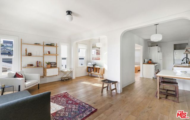 a living room with furniture and a couch