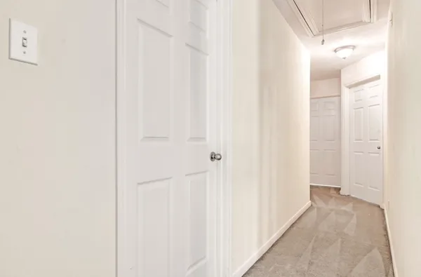 a bathroom with a bathtub and a toilet