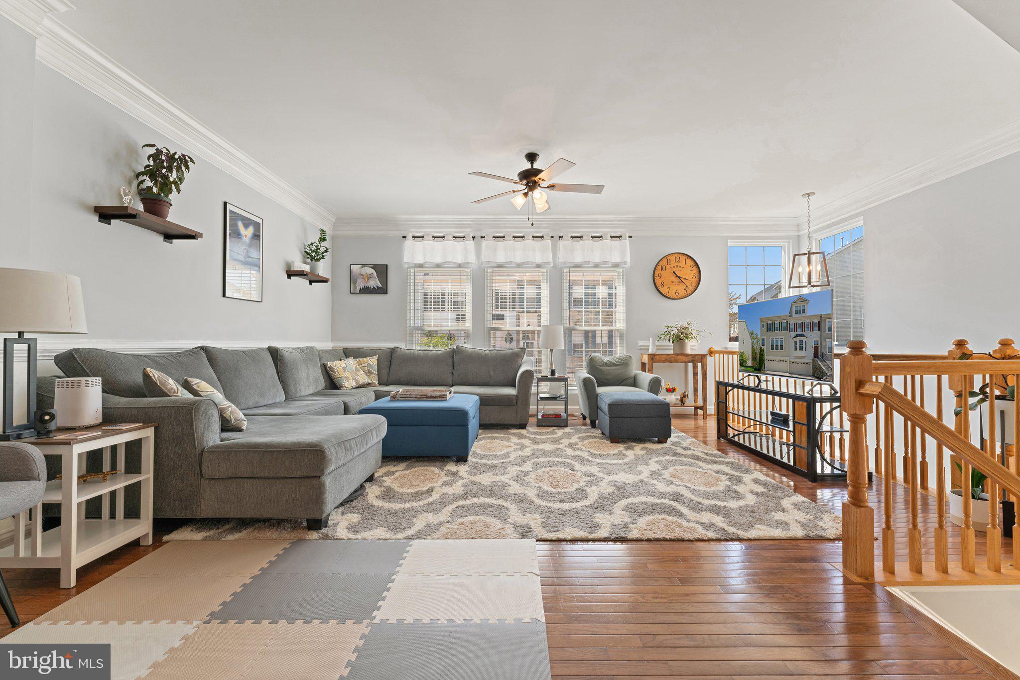 2068 Capstone Circle Herndon, VA 20170 - Photo 3 of 29 Family Room w/9' Ceiling and Lighted Ceiling Fan