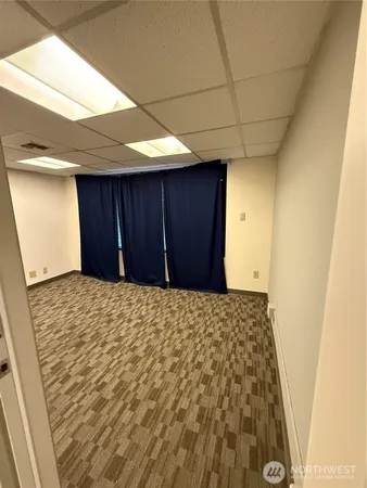 a view of a garage