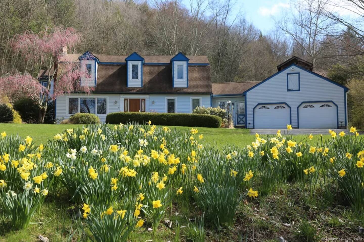 a front view of house with yard