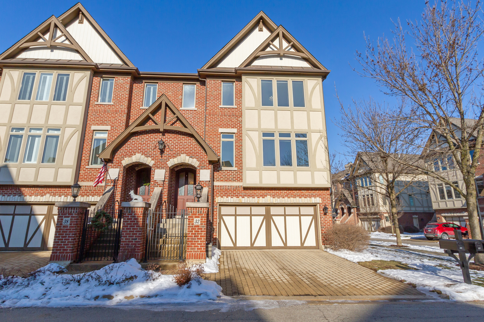 a front view of a house