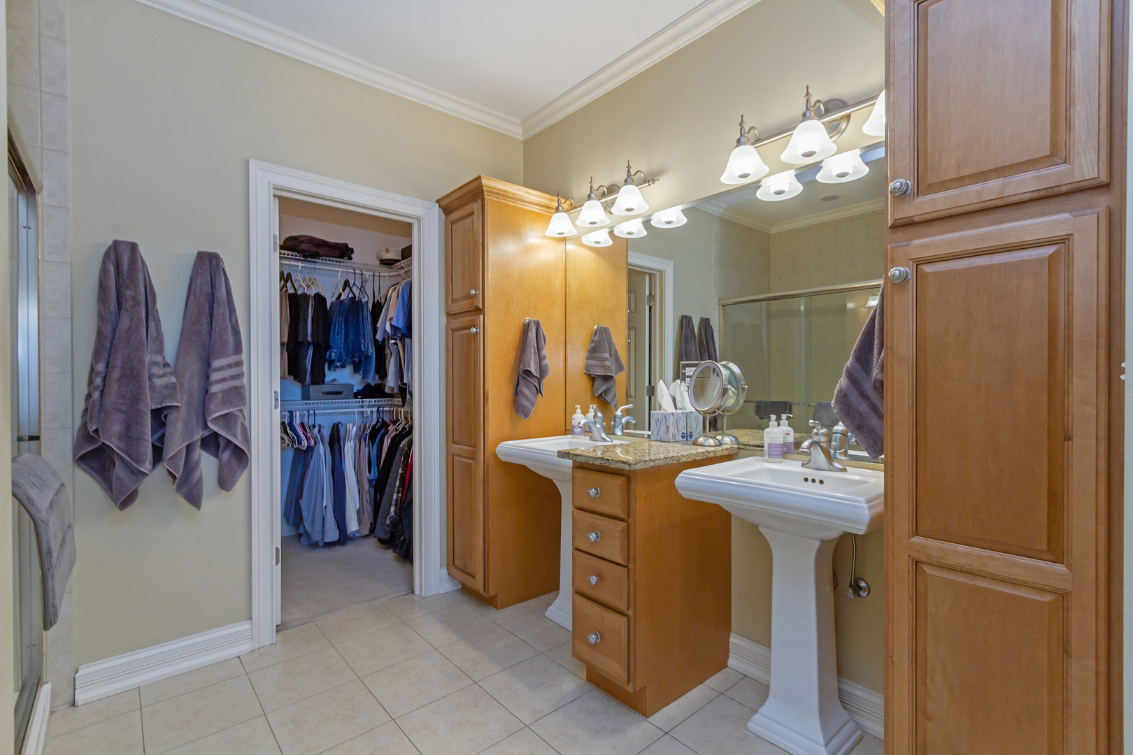 32 Bluestone Drive St. Charles, IL 60174 - Photo 22 of 33 a bathroom with a sink vanity and a mirror