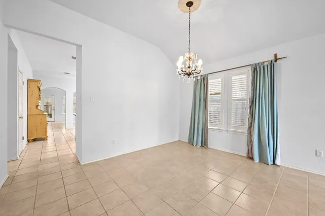 a view of livingroom with chandelier