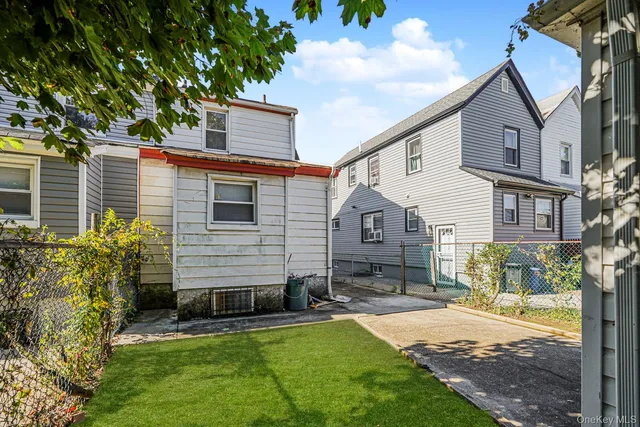 a view of a backyard with a garden