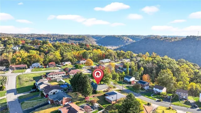 an aerial view of a city