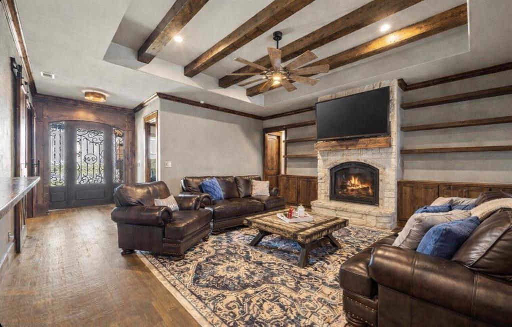 10641 County Road 632 Blue Ridge, TX 75424 - Photo 4 of 34 a living room with furniture and a fireplace