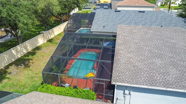a bird view of balcony