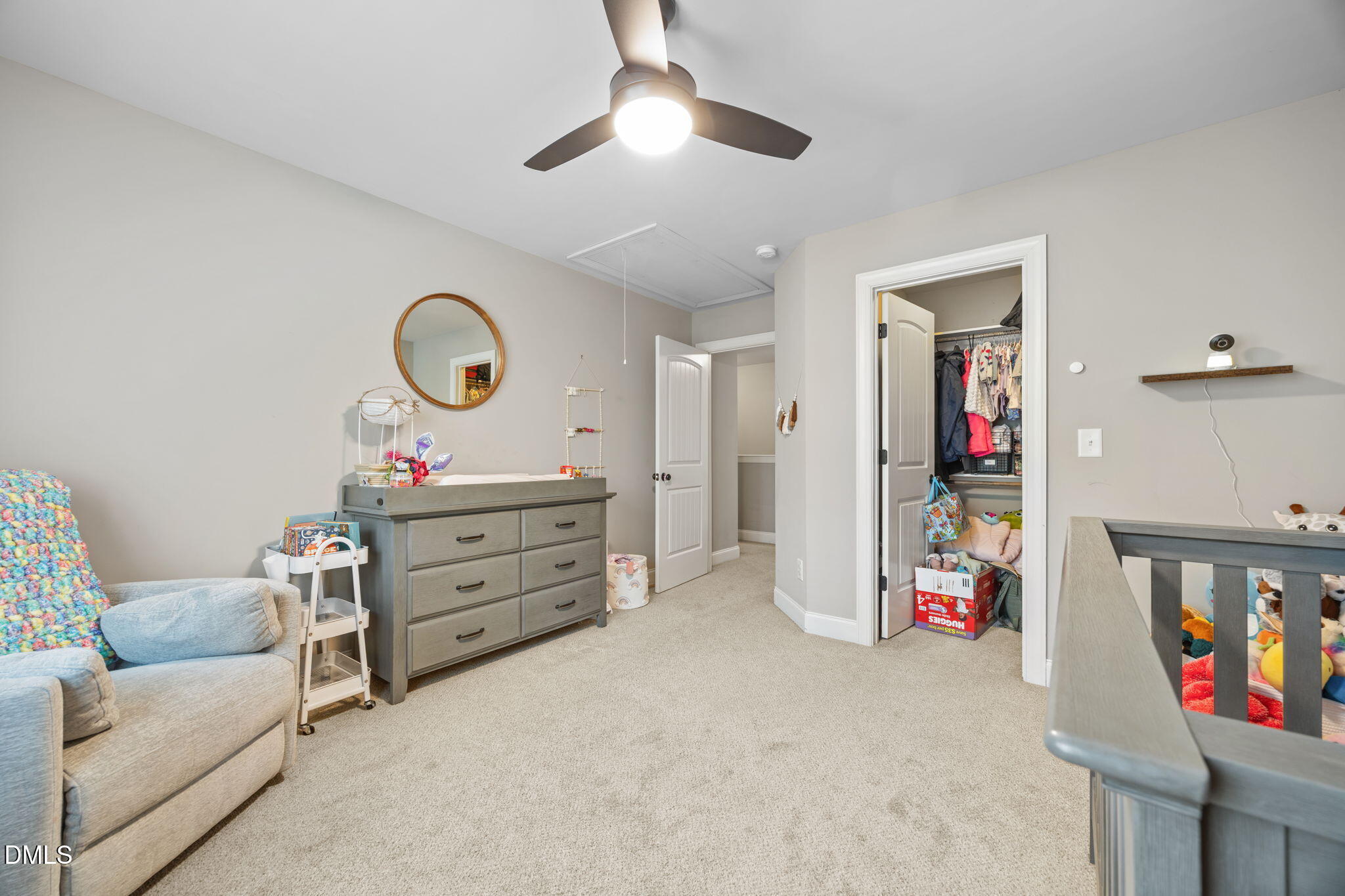 3724 Massey Ridge Court Raleigh, NC 27616 - Photo 21 of 30 a bedroom with furniture and a baby crib