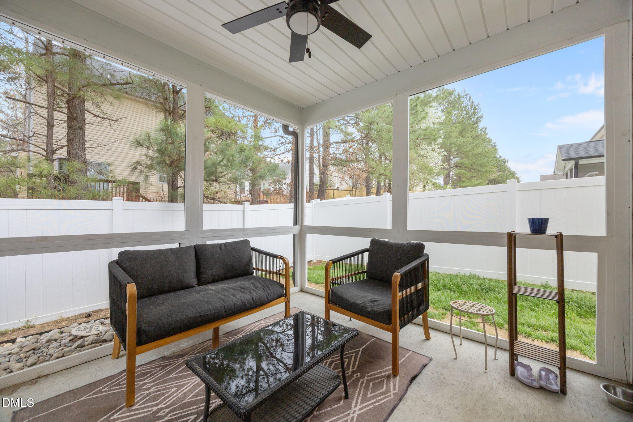 3724 Massey Ridge Court Raleigh, NC 27616 - Photo 23 of 30 a living room with furniture and a floor to ceiling window
