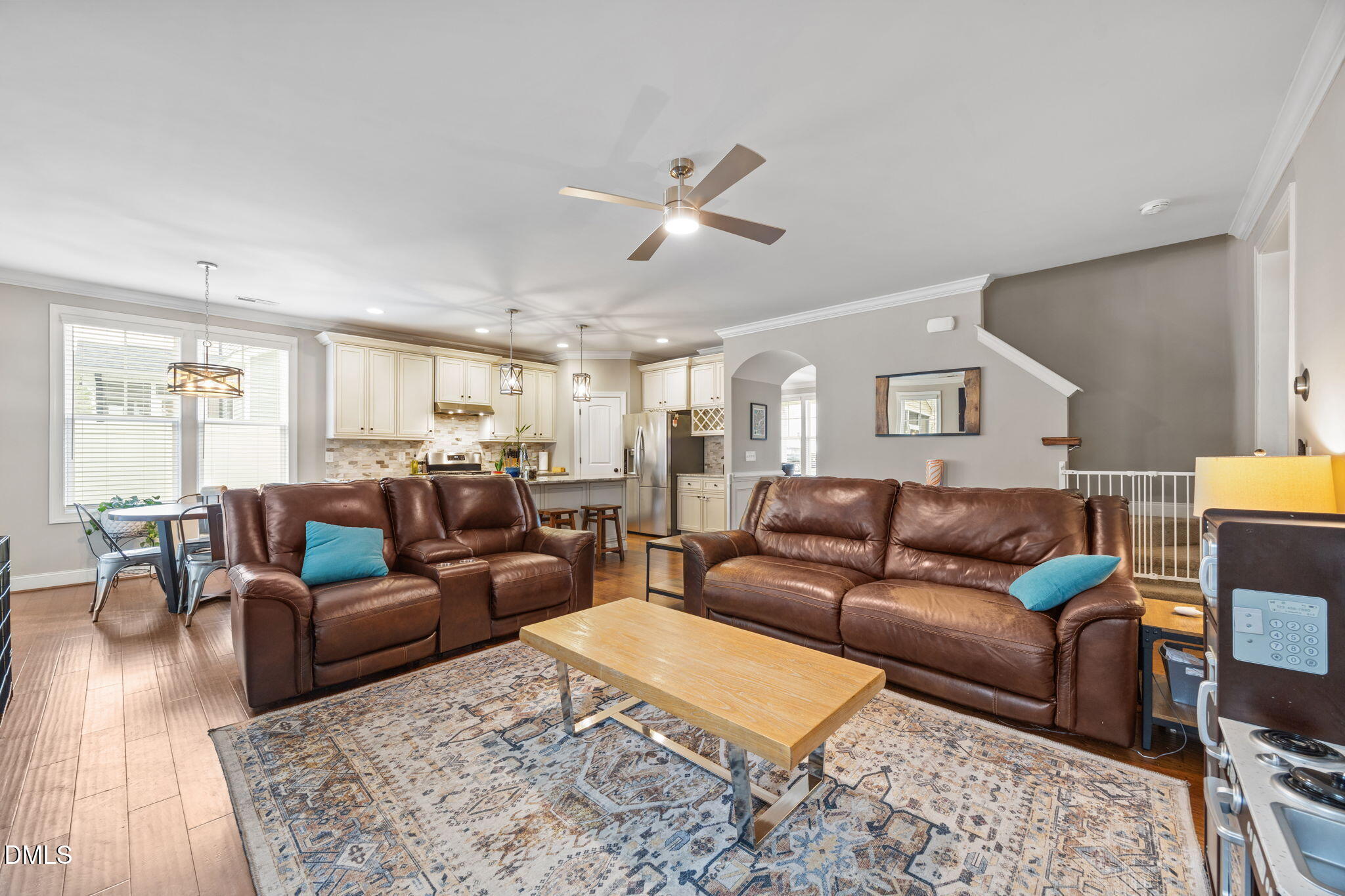 3724 Massey Ridge Court Raleigh, NC 27616 - Photo 8 of 30 a living room with furniture and wooden floor