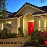 a front view of a house