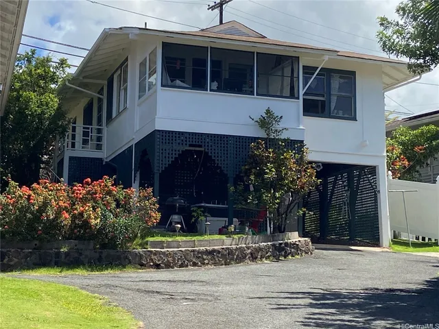 a front view of a house