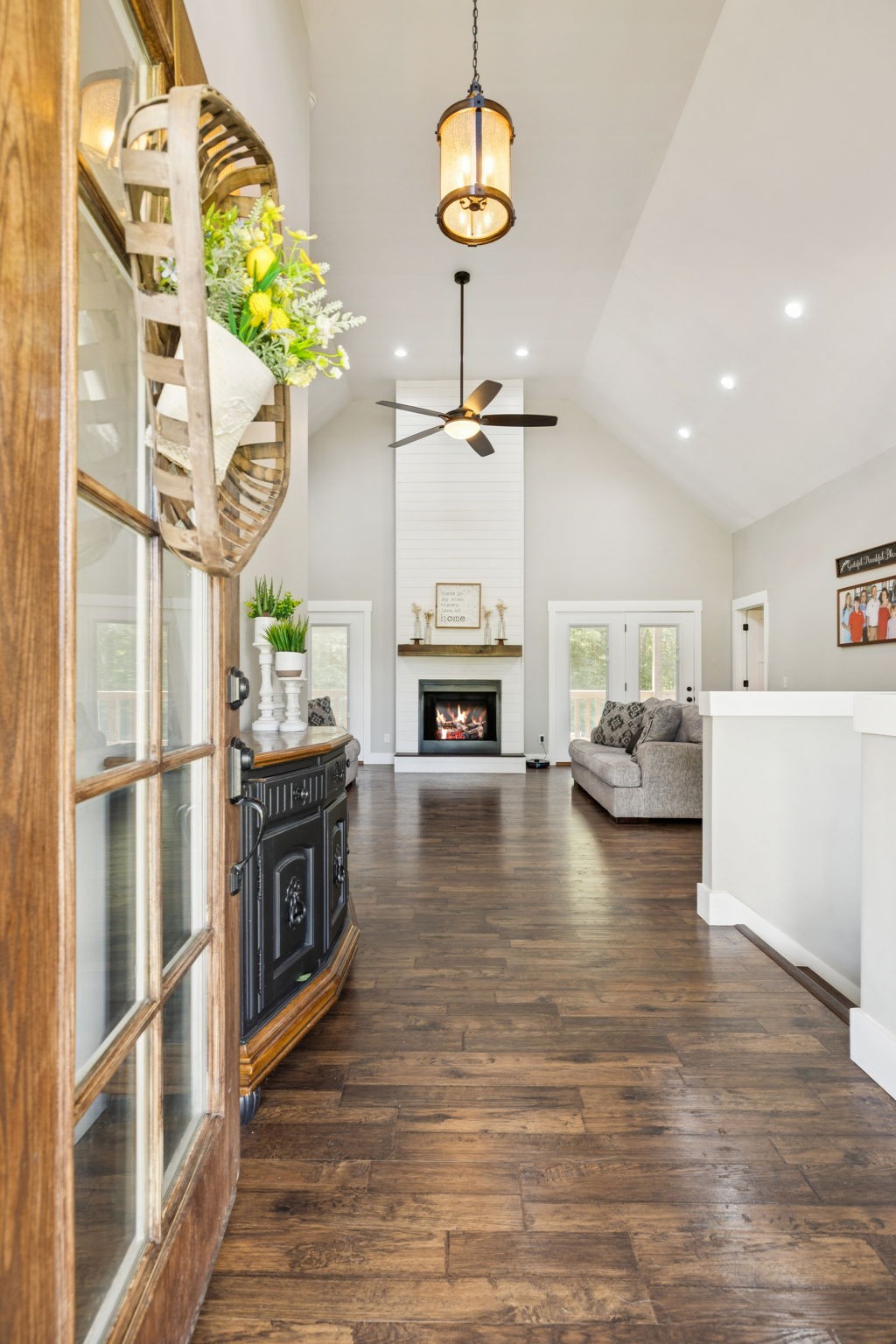 977 Elzie Williams Road Red Boiling Springs, TN 37150 - Photo 9 of 52 a living room with fireplace furniture and a wooden floor