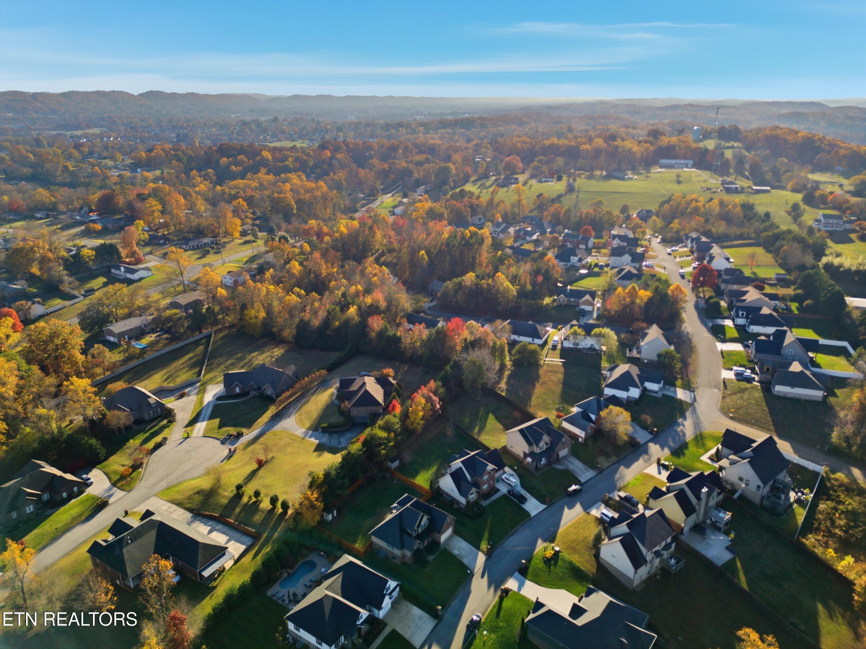 1316 Fox Ridge Drive Powell, TN 37849 - Photo 34 of 41 Drone of the home and area