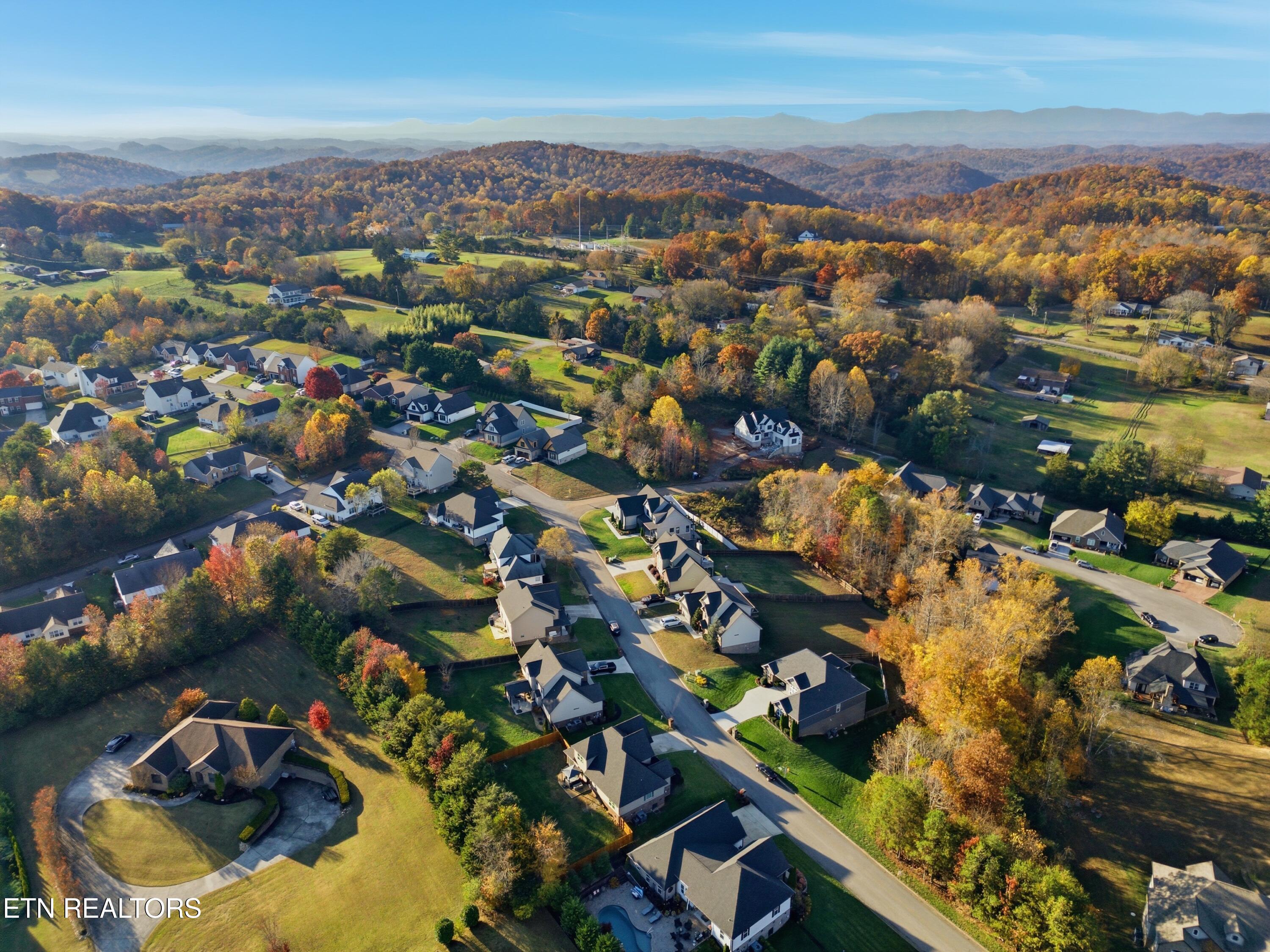 1316 Fox Ridge Drive Powell, TN 37849 - Photo 35 of 41 Drone of the home and area