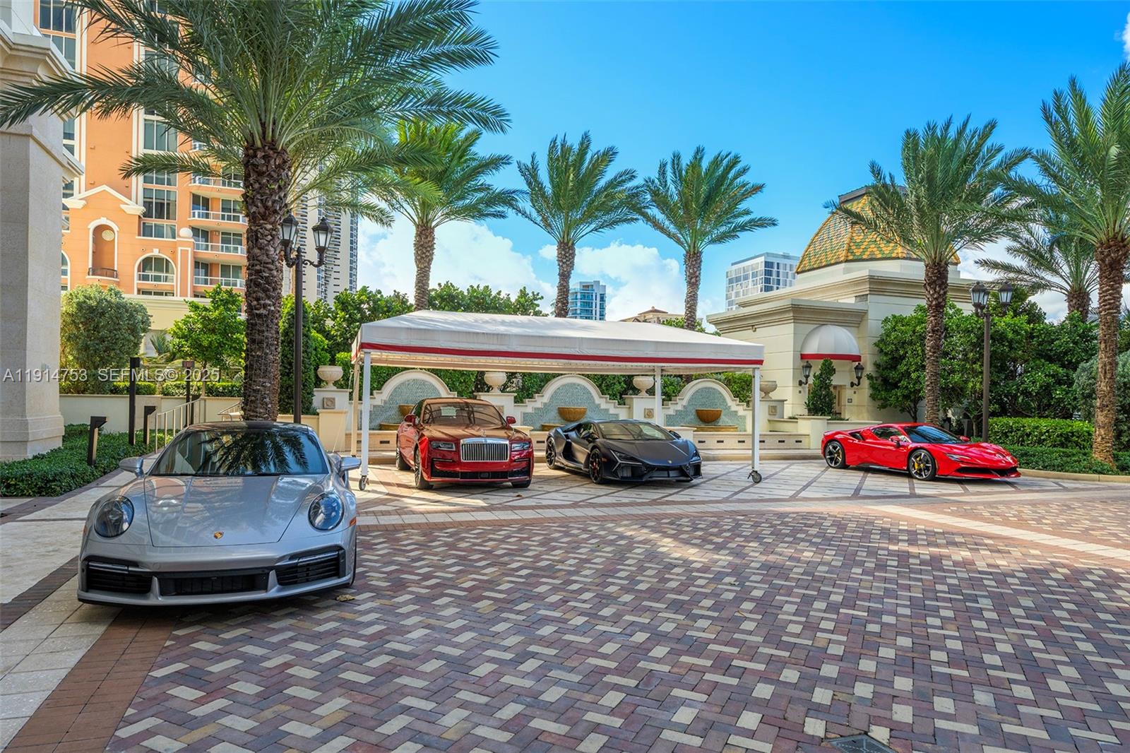 17901 Collins Avenue, Unit 4507 Sunny Isles Beach, FL 33160 - Photo 28 of 58 a view of outdoor space with patio furniture and fire pit