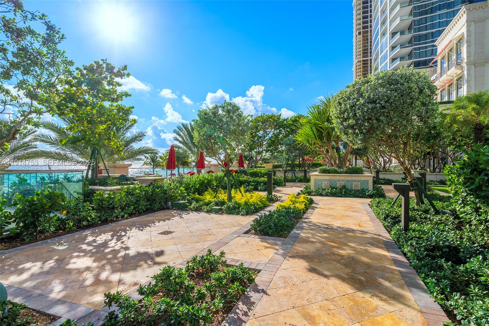 17901 Collins Avenue, Unit 4507 Sunny Isles Beach, FL 33160 - Photo 40 of 58 a view of a pathway with a fountain