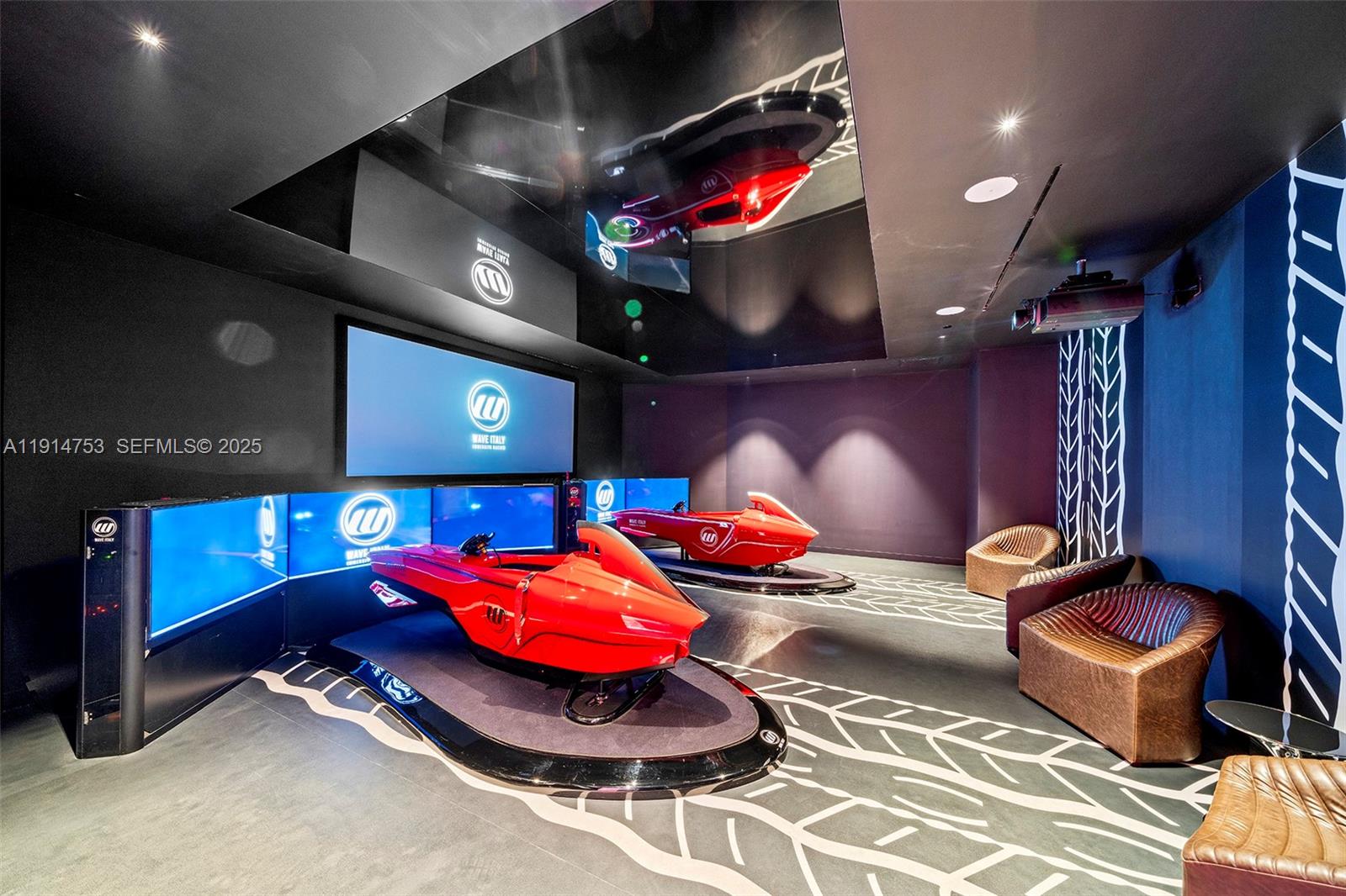 17901 Collins Avenue, Unit 4507 Sunny Isles Beach, FL 33160 - Photo 54 of 58 a room with furniture and screen