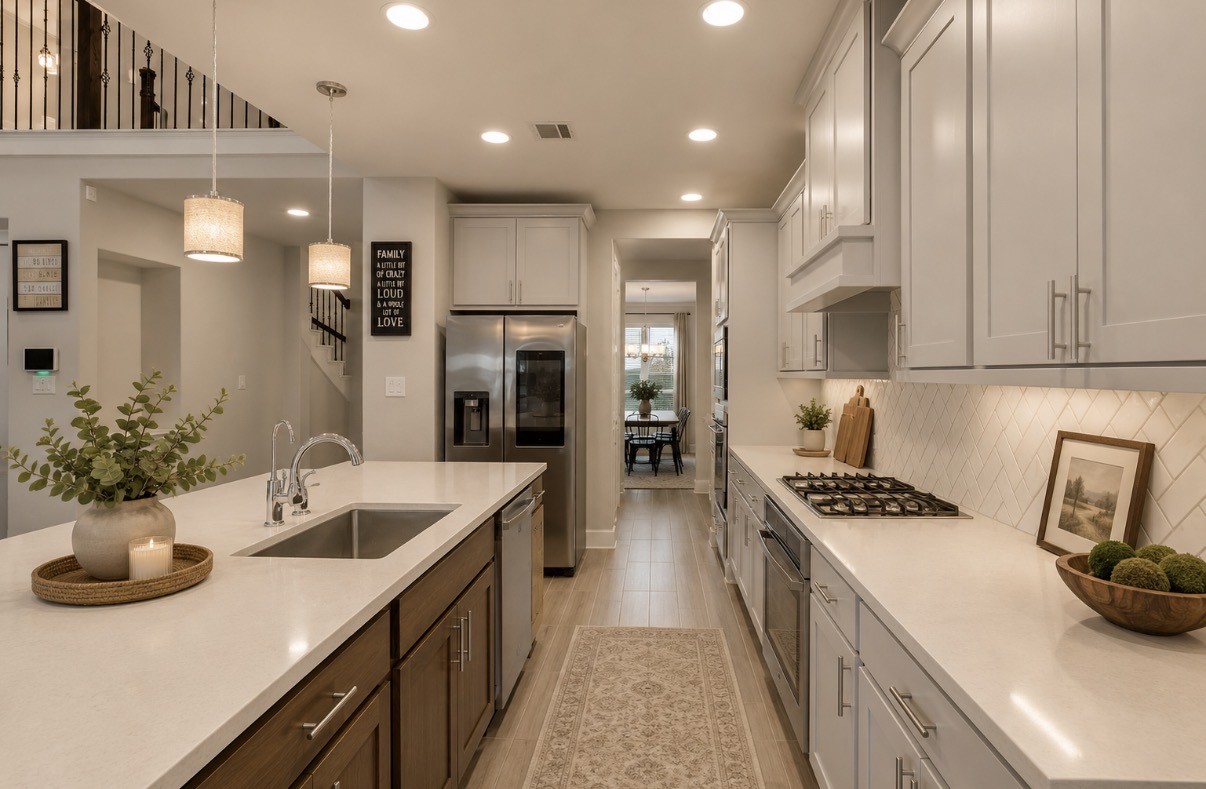 17467 Bayflower Conroe, TX 77385 - Photo 13 of 38 virtually staged kitchen and butlers pantry