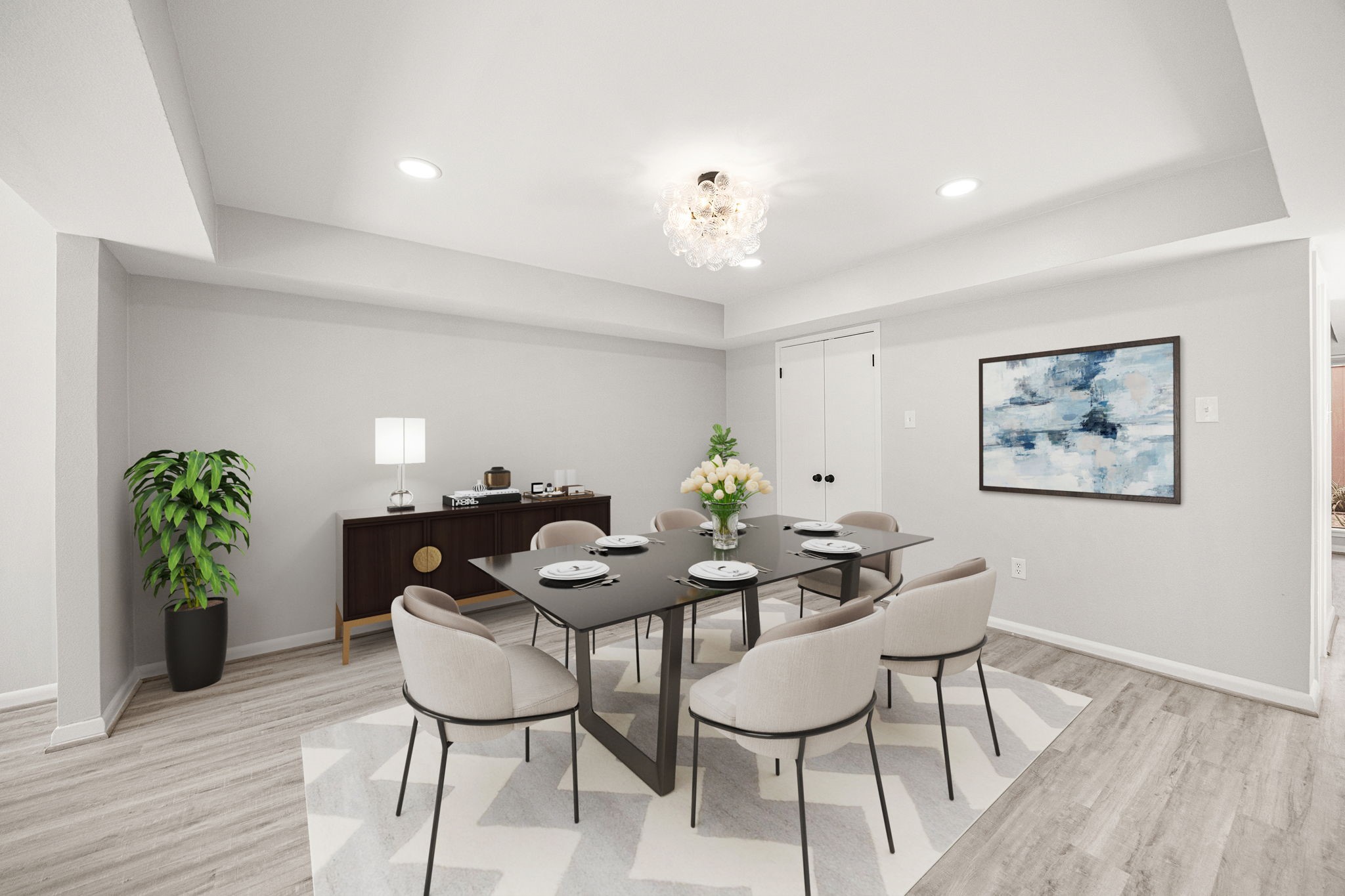 15686 Barkers Landing Road Houston, TX 77079 - Photo 7 of 32 a view of a dining room with furniture and wooden floor