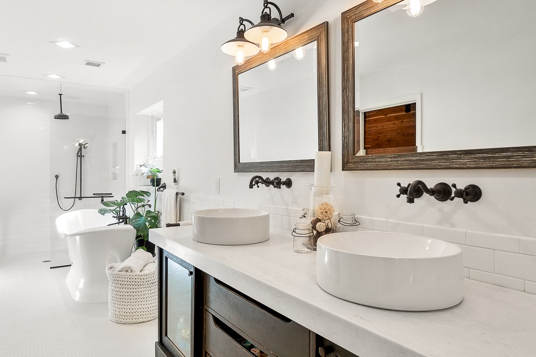 1180 Mt Vernon Road Cookeville, TN 38501 - Photo 23 of 48 a bathroom with a double vanity sink and a mirror