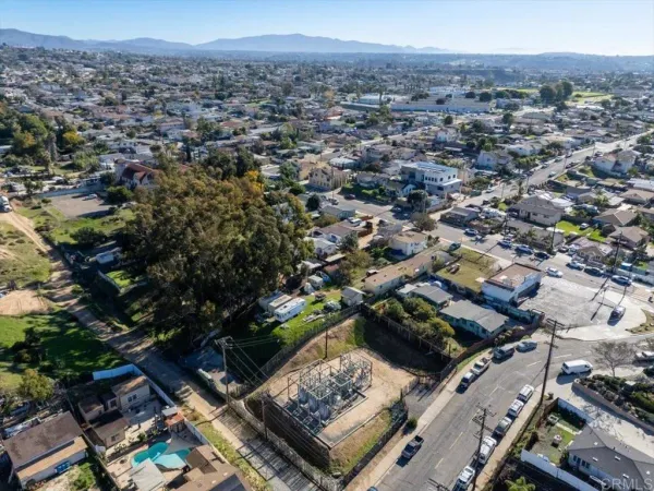 an aerial view of a city