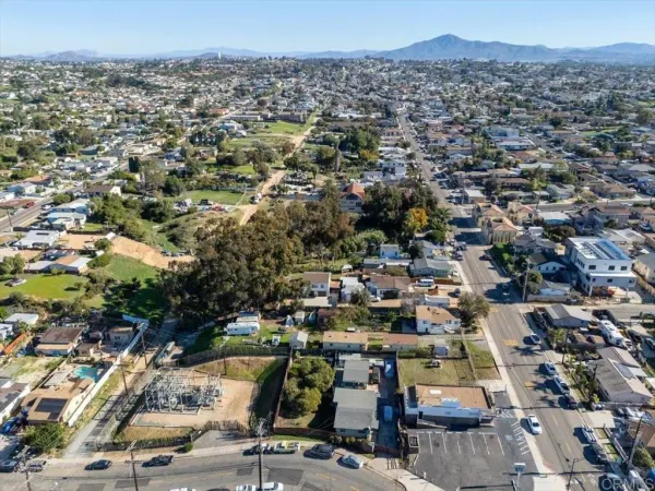 an aerial view of a city