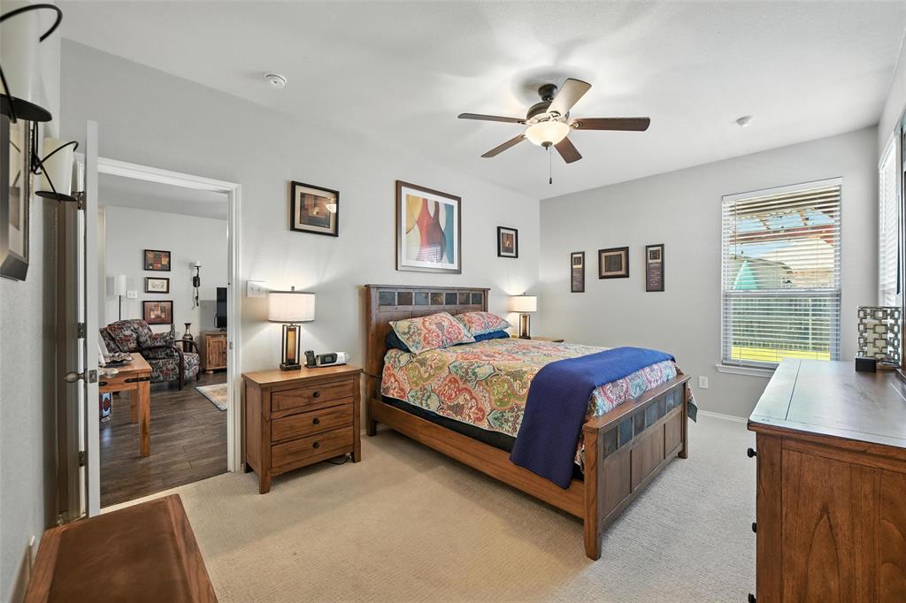 5817 Deck House Road Fort Worth, TX 76179 - Photo 27 of 28 a spacious bedroom with a bed couch and a window