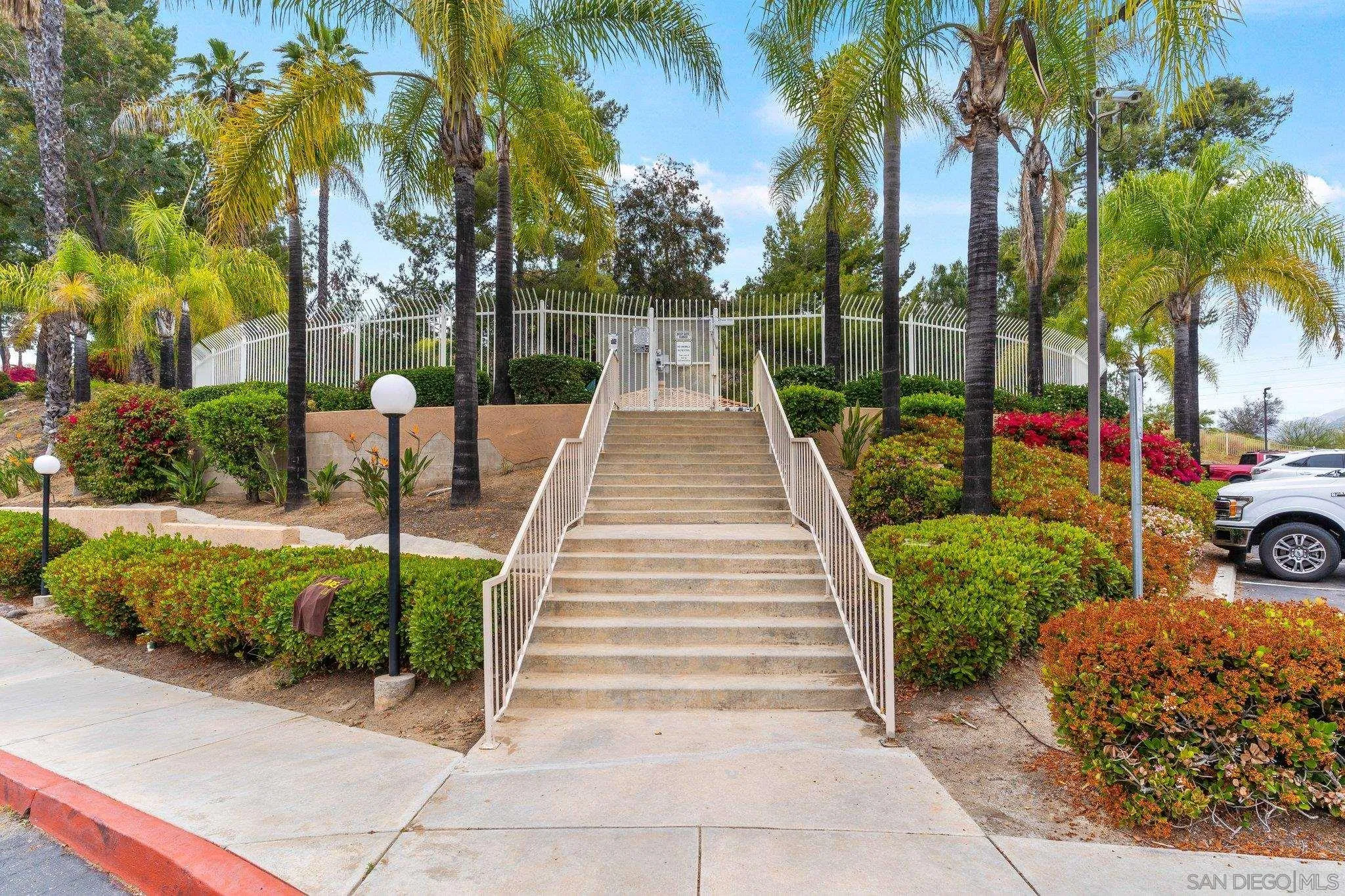 13801 Pinkard Way, Unit 8 El Cajon, CA 92021 - Photo 23 of 29 a view of a garden with a fountain