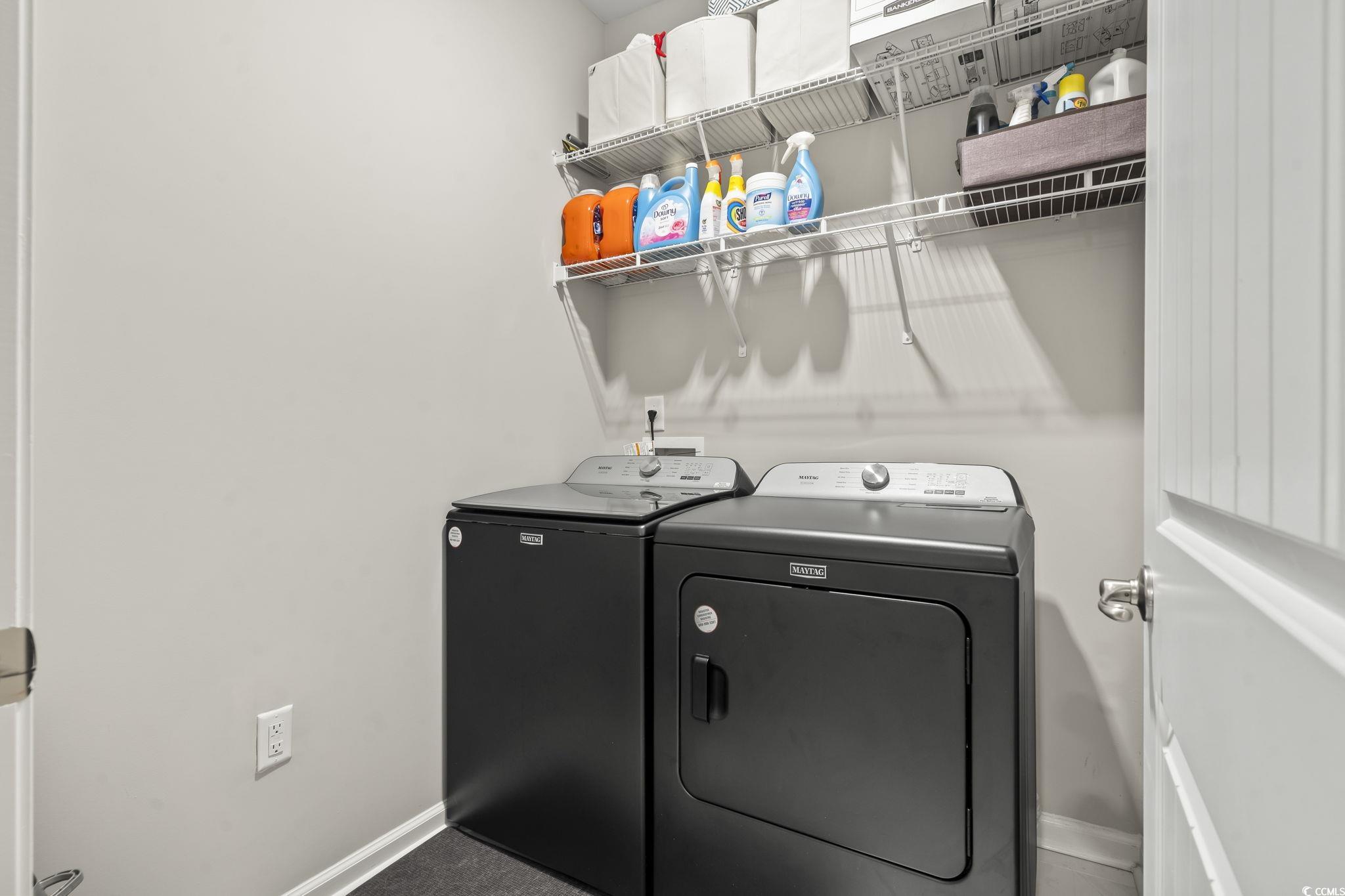 4040 Taranto Loop, Unit 5303C Myrtle Beach, SC 29579 - Photo 17 of 38 Laundry room with baseboards and washer and dryer
