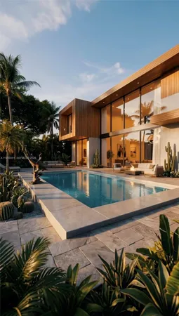 an aerial view of residential house with outdoor space