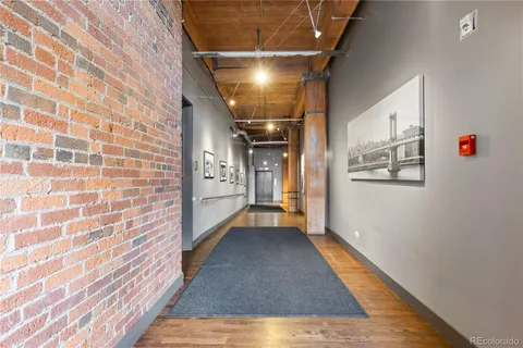 a view of hallway with stairs