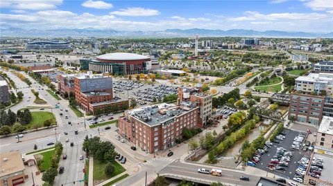 an aerial view of a city with lots of residential buildings
