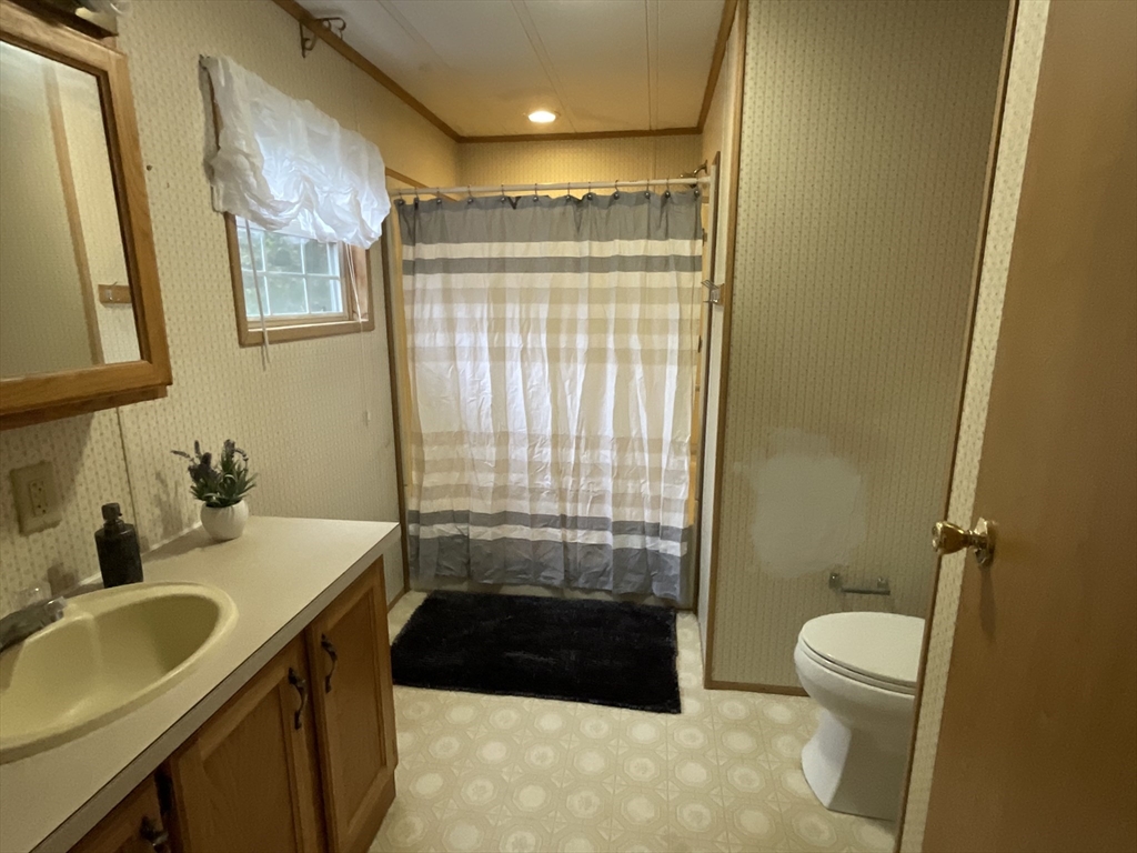 16 Agent Road Raymond, NH 03077 - Photo 32 of 35 a bathroom with a sink a toilet and shower