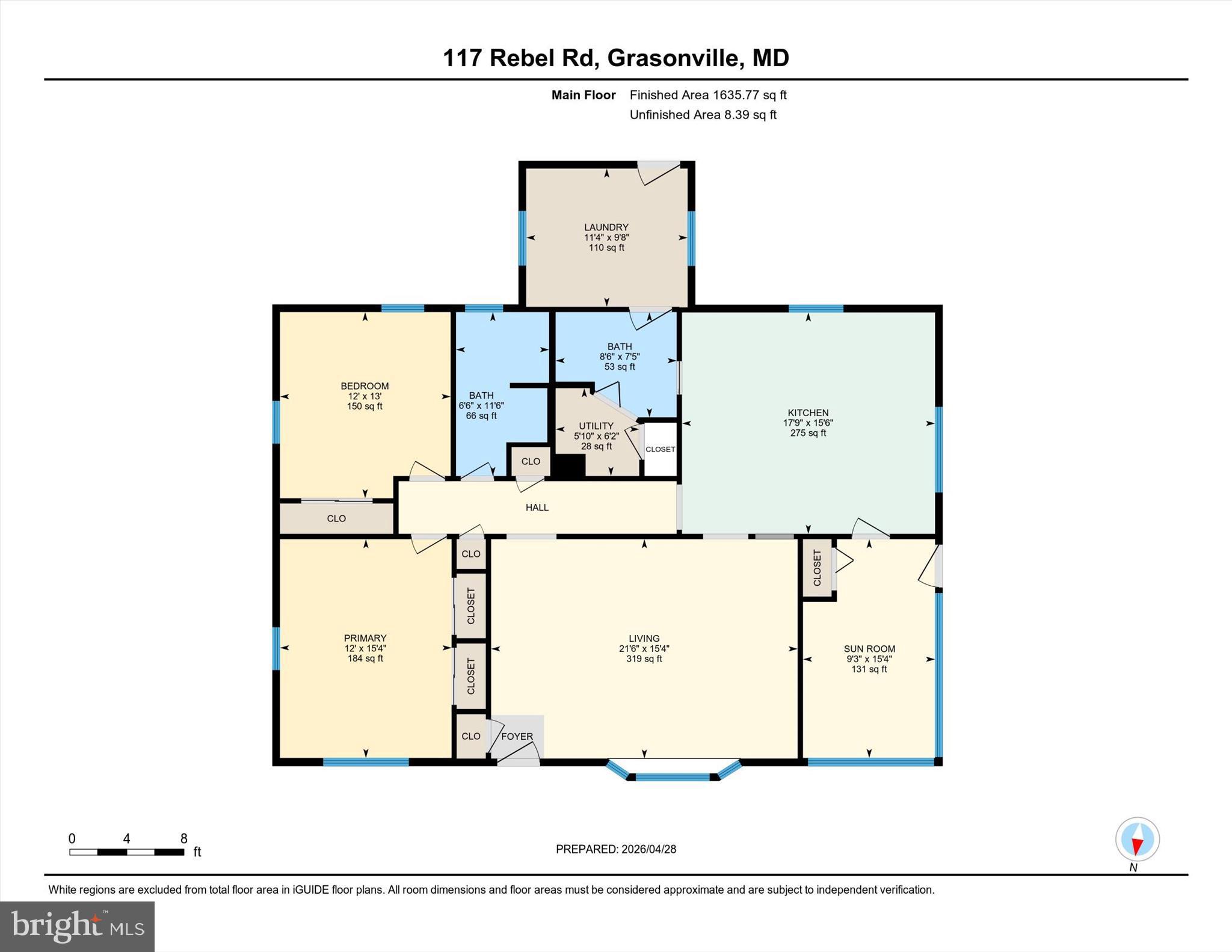 117 Rebel Road Grasonville, MD 21638 - Photo 46 of 46 Detailed Floor Plan w/ room sizes