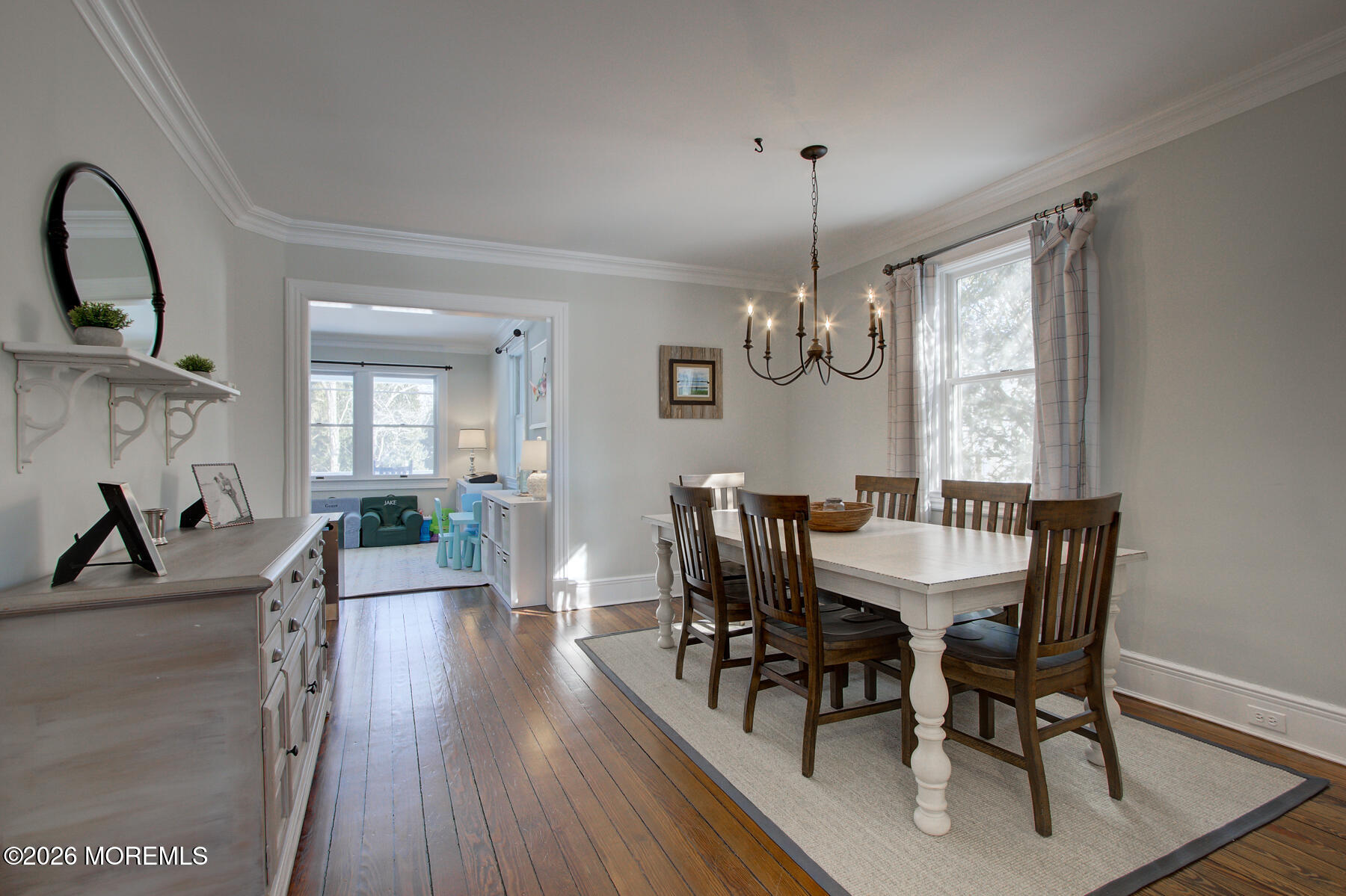39 River Road Rumson, NJ 07760 - Photo 11 of 36 a view of a dining room with furniture window and wooden floor