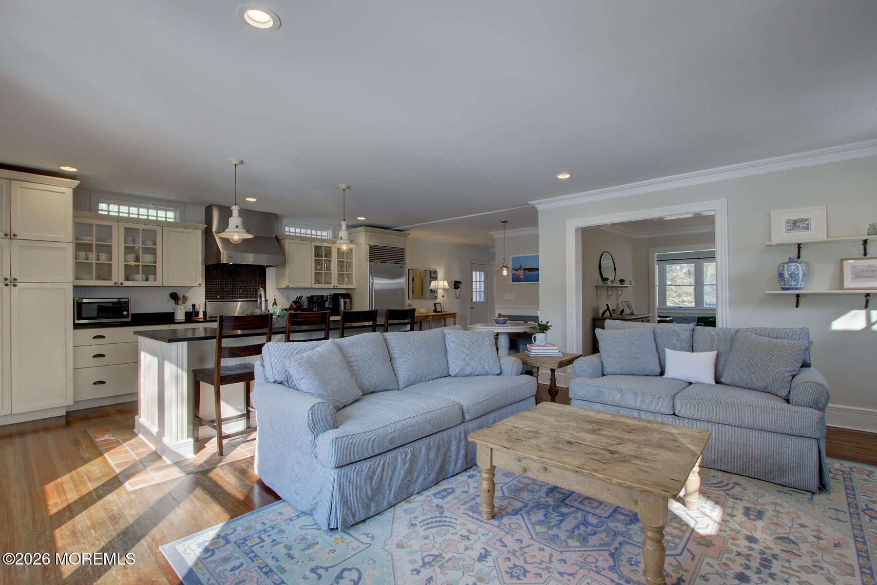 39 River Road Rumson, NJ 07760 - Photo 5 of 36 a living room with furniture and kitchen view