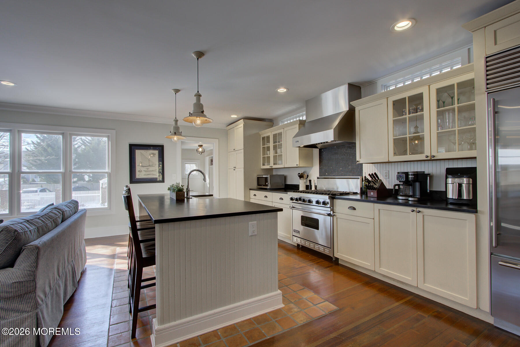 39 River Road Rumson, NJ 07760 - Photo 6 of 36 a kitchen with stainless steel appliances granite countertop a stove and cabinets