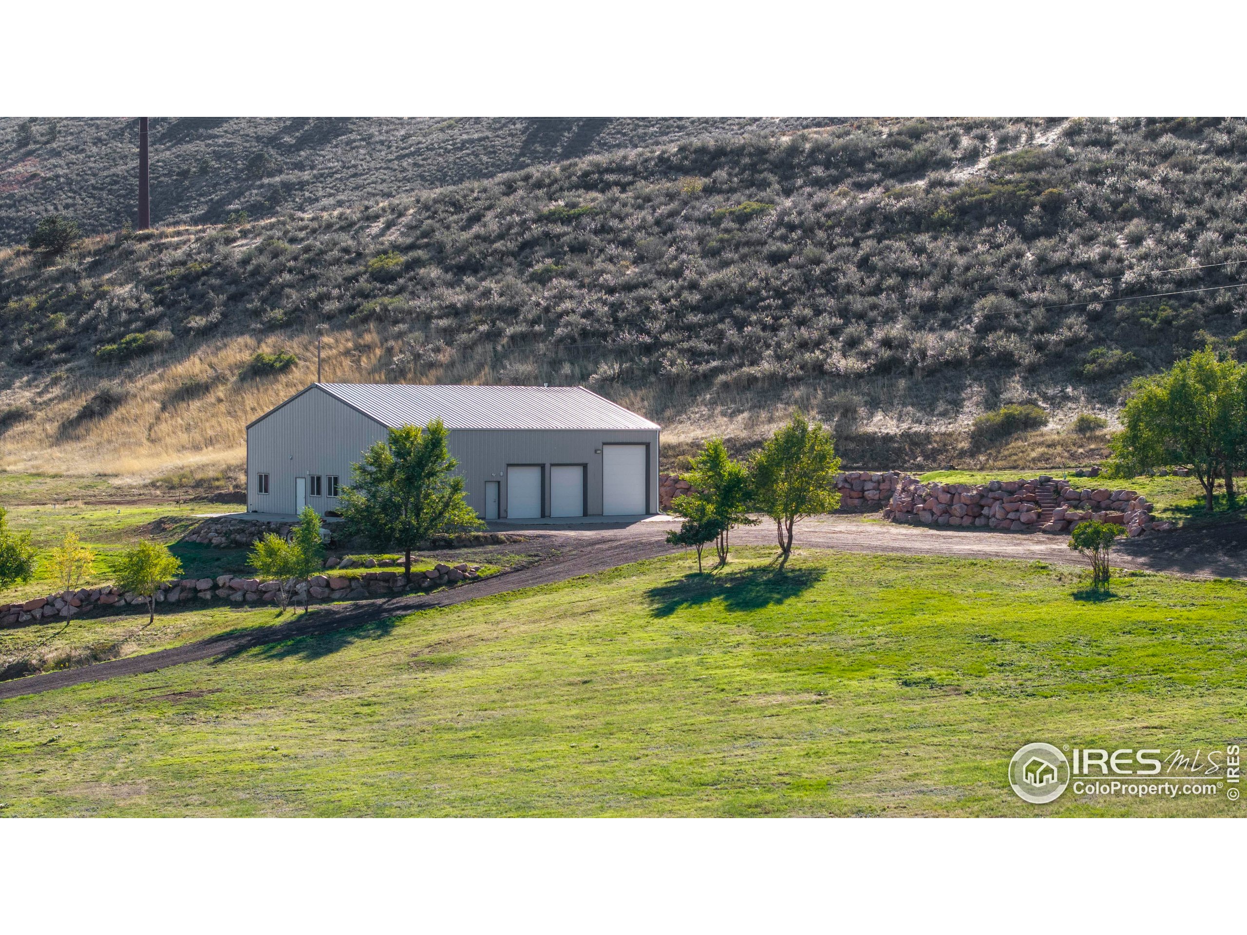 6465 Hidden Springs Road Fort Collins, CO 80526 - Photo 3 of 50 a swimming pool with lawn chairs and large trees
