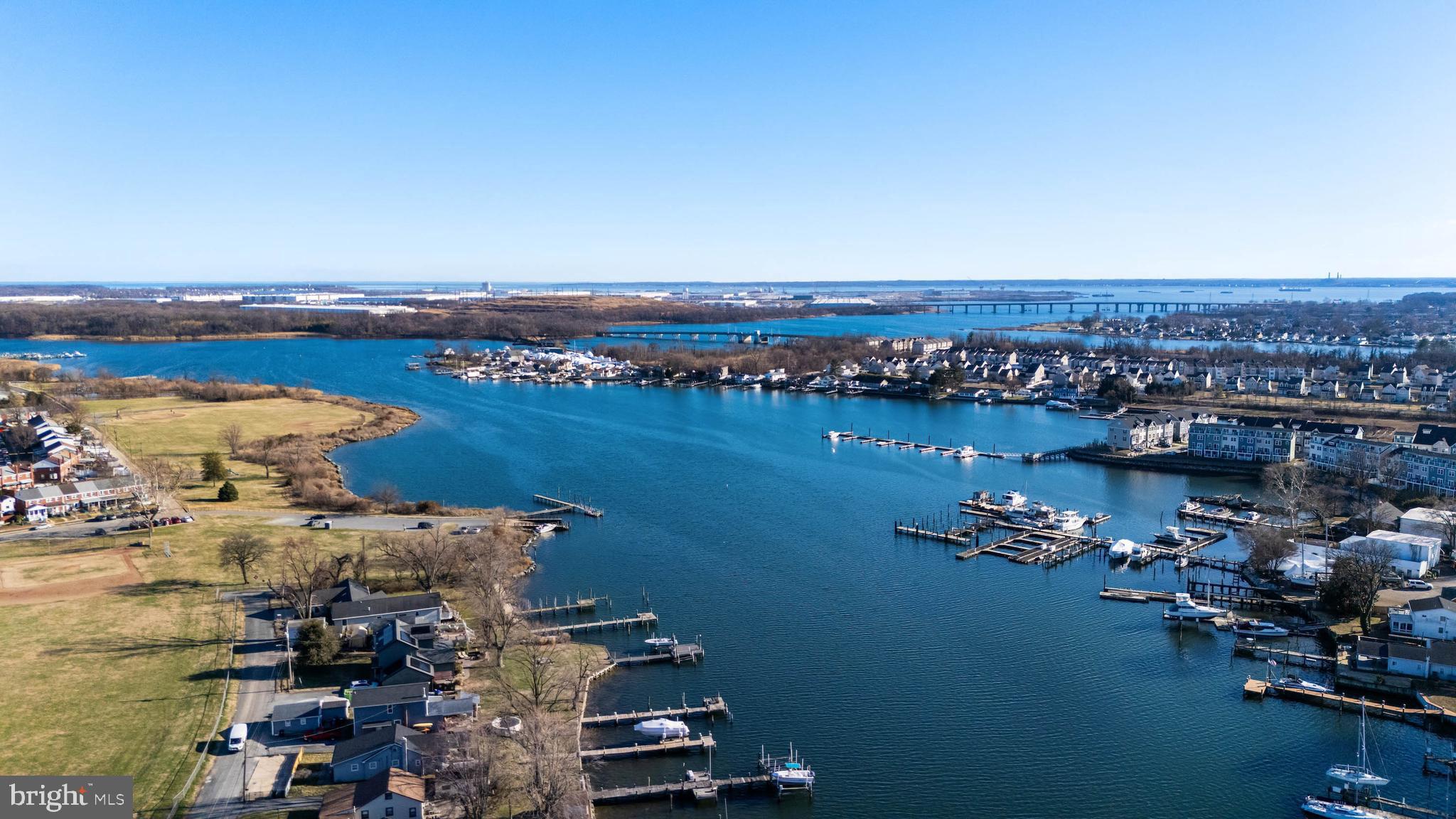 8101 Shore Road Baltimore, MD 21222 - Photo 28 of 35 an aerial view of a house with a ocean view