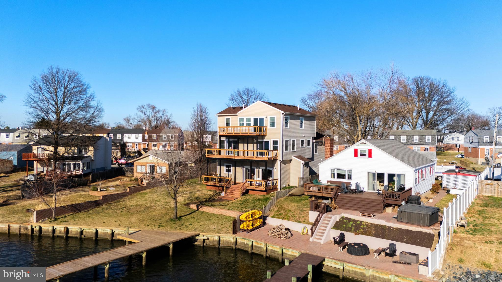 8101 Shore Road Baltimore, MD 21222 - Photo 29 of 35 a aerial view of a house with swimming pool and sitting area