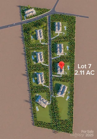 an aerial view of houses with yard
