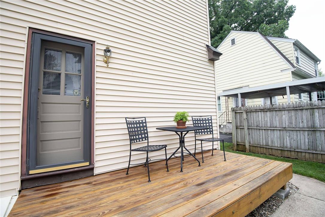 706 Stones Crossing Road Easton, PA 18045 - Photo 28 of 40 A quaint deck provides an ideal spot for morning coffee or evening relaxation.