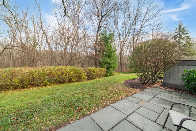 a view of backyard with green space